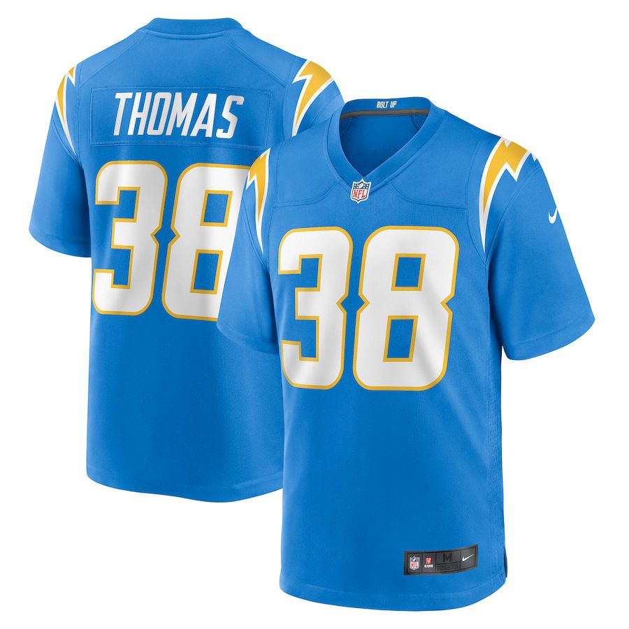 Men Los Angeles Chargers #38 Kiondre Thomas Nike Powder Blue Game NFL Jersey->los angeles chargers->NFL Jersey